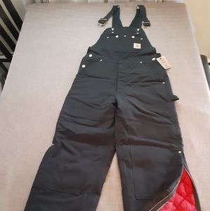 Carhartt quilt-lined duck bib overalls